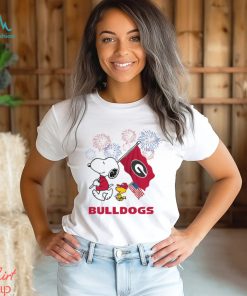 Snoopy Football Happy 4th Of July Georgia Bulldogs Shirt