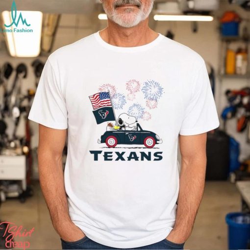 Snoopy Football Happy 4th Of July Houston Texans Shirt