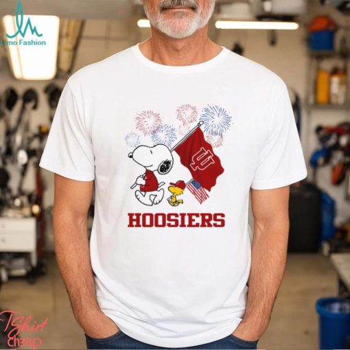 Snoopy Football Happy 4th Of July Indiana Hoosiers Shirt