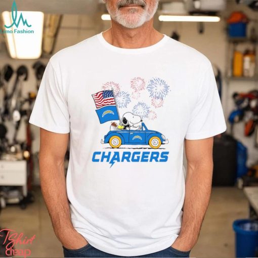 Snoopy Football Happy 4th Of July Los Angeles Chargers Shirt