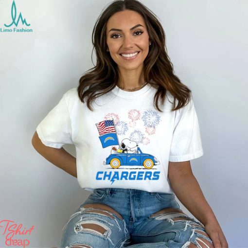 Snoopy Football Happy 4th Of July Los Angeles Chargers Shirt