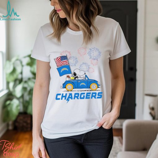 Snoopy Football Happy 4th Of July Los Angeles Chargers Shirt