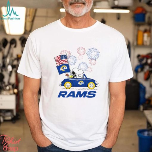 Snoopy Football Happy 4th Of July Los Angeles Rams Shirt