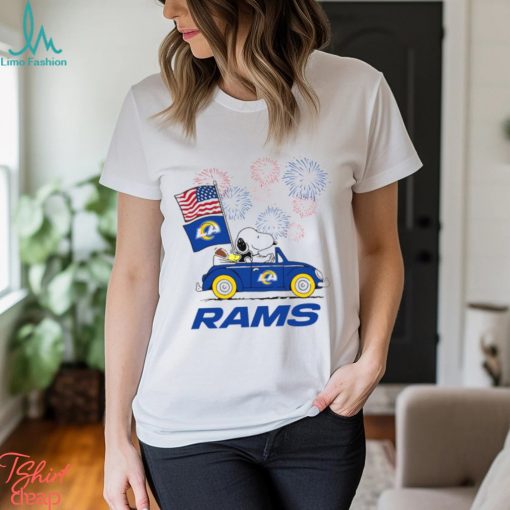 Snoopy Football Happy 4th Of July Los Angeles Rams Shirt