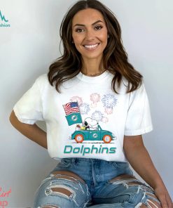 Snoopy Football Happy 4th Of July Miami Dolphins Shirt