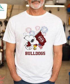 Snoopy Football Happy 4th Of July Mississippi State Bulldogs Shirt