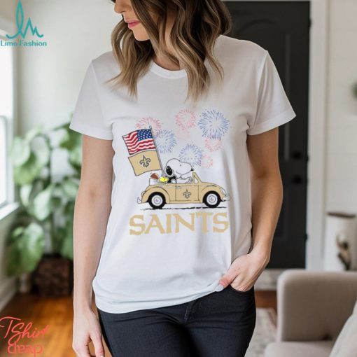 Snoopy Football Happy 4th Of July New Orleans Saints Shirt