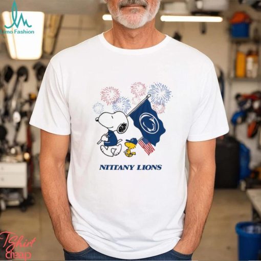 Snoopy Football Happy 4th Of July Penn State Nittany Lions Shirt