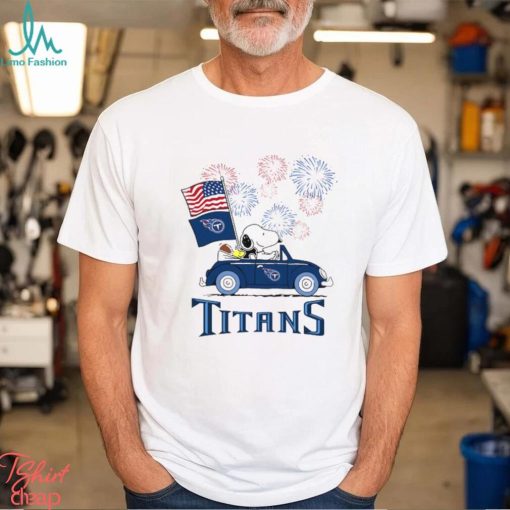 Snoopy Football Happy 4th Of July Tennessee Titans Shirt