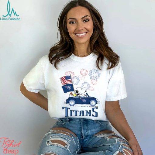 Snoopy Football Happy 4th Of July Tennessee Titans Shirt