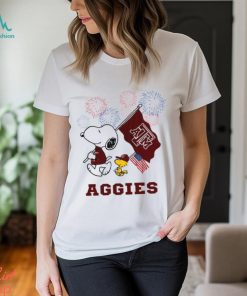 Snoopy Football Happy 4th Of July Texas A_M Aggies Shirt