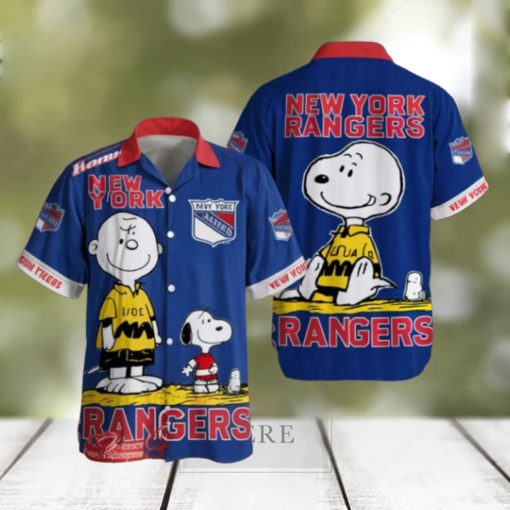 Snoopy New York Rangers Hockey Aloha Hawaiian Shirt