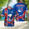 Snoopy New York Rangers Hockey Aloha Hawaiian Shirt