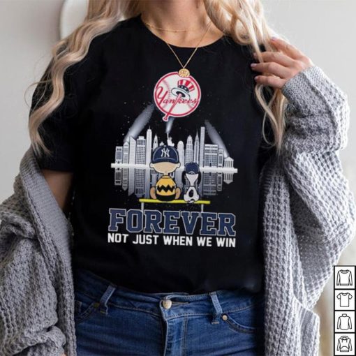 Snoopy New York Yankees Baseball Team Skyline Forever Shirt
