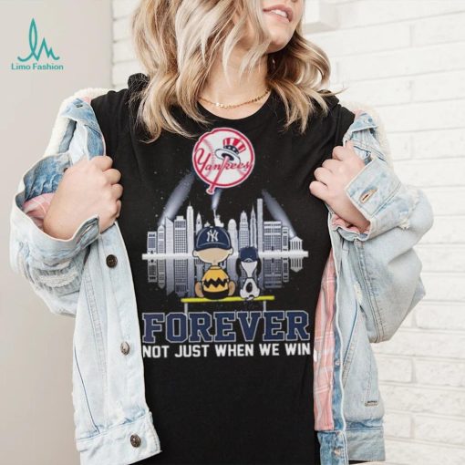 Snoopy New York Yankees Baseball Team Skyline Forever Shirt