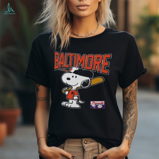 Snoopy Peanuts Ripple Junction Baltimore Baseball Graphic T Shirt