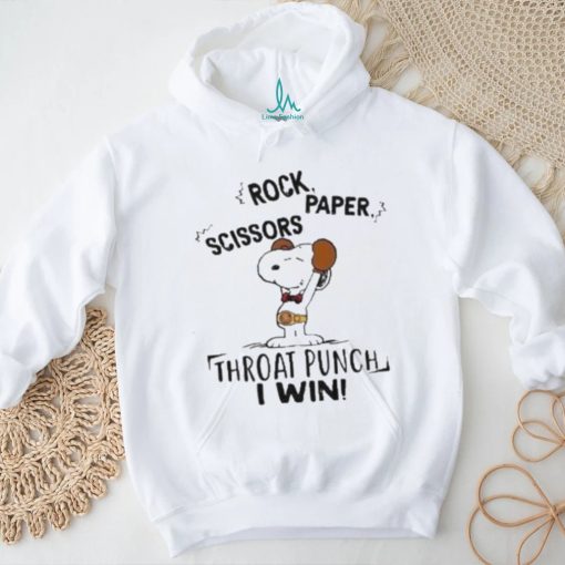 Snoopy Rock Paper Scissors Throat Punch I Win T Shirt