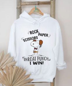 Snoopy Rock Paper Scissors Throat Punch I Win T Shirt