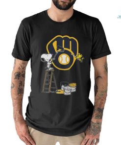 Snoopy X Woodstock Painting Milwaukee Brewers 2024 Shirt