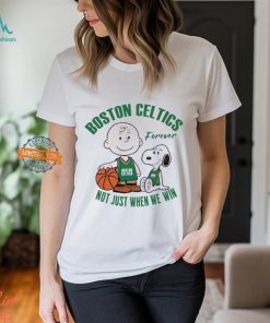 Snoopy and Charlie Brown Boston Celtics forever not just when we win shirt