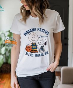 Snoopy and Charlie Brown Indiana Pacers forever not just when we win shirt