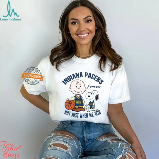 Snoopy and Charlie Brown Indiana Pacers forever not just when we win shirt