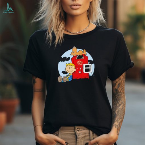 Snoopy and Charlie Brown dogmuts Nuka Cola shirt