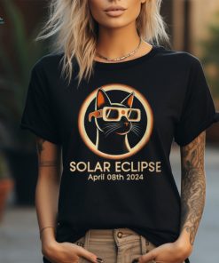 Solar Eclipse 2024 Cat Wearing Total Solar Eclipse Glasses T Shirt