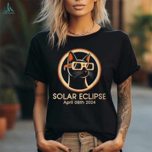 Solar Eclipse 2024 Cat Wearing Total Solar Eclipse Glasses T Shirt