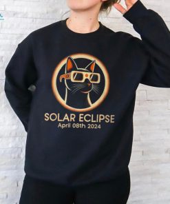 Solar Eclipse 2024 Cat Wearing Total Solar Eclipse Glasses T Shirt