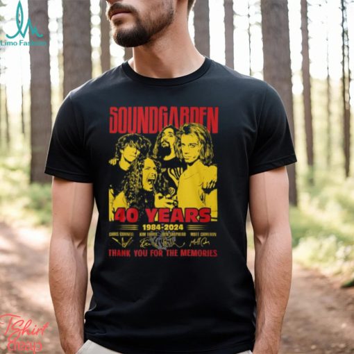 Soundgarden 40 Years 1984 2024 Thank You For The Memories T Shirt