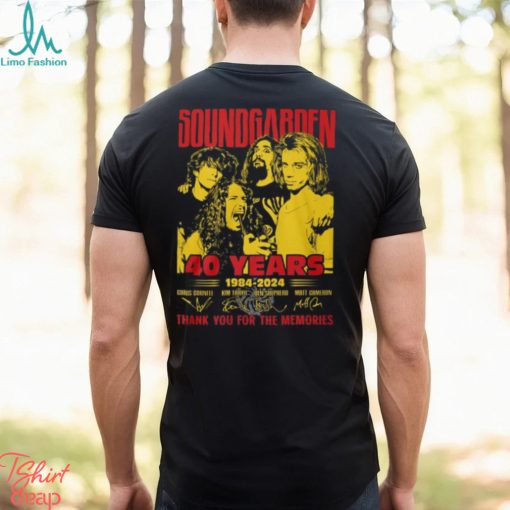 Soundgarden 40 Years 1984 2024 Thank You For The Memories T Shirt