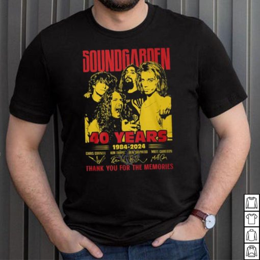 Soundgarden 40 Years 1984 2024 Thank You For The Memories T Shirt