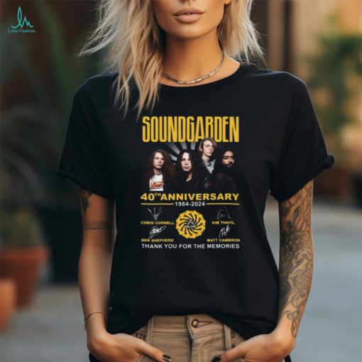 Soundgarden 40th Anniversary 1984 2024 Thank You For The Memories T Shirt