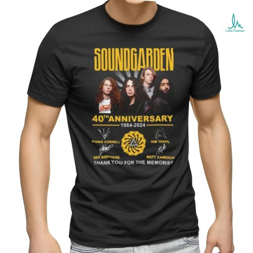 Soundgarden 40th Anniversary 1984 2024 Thank You For The Memories T Shirt