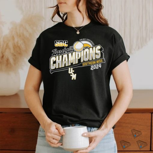 Southern Mississippi Golden Eagles 2024 Sun Belt Baseball Tournament Champions Shirt