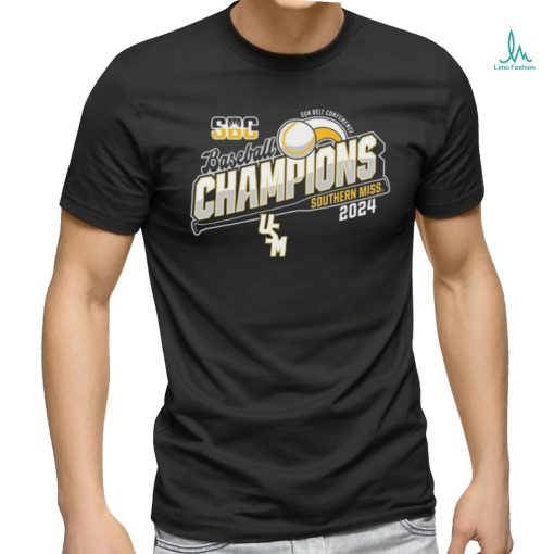 Southern Mississippi Golden Eagles 2024 Sun Belt Baseball Tournament Champions Shirt