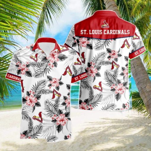 St. Louis Cardinals Tropical Floral Logo Hawaiian Shirt