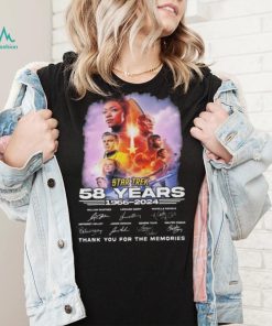 Star Trek 58 Years 1966 2024 Thank You For The Memories Signatures T Shirt