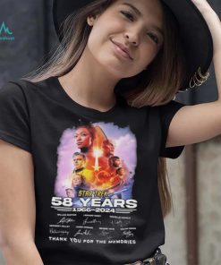 Star Trek 58 Years 1966 2024 Thank You For The Memories Signatures T Shirt