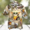 Bud Light Bottle Floral Hawaiian Shirt