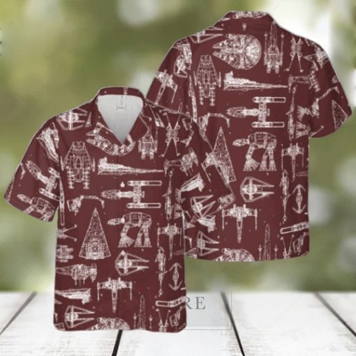 Star Wars Space Ships Gift Ideas 3D Hawaiian Shirt