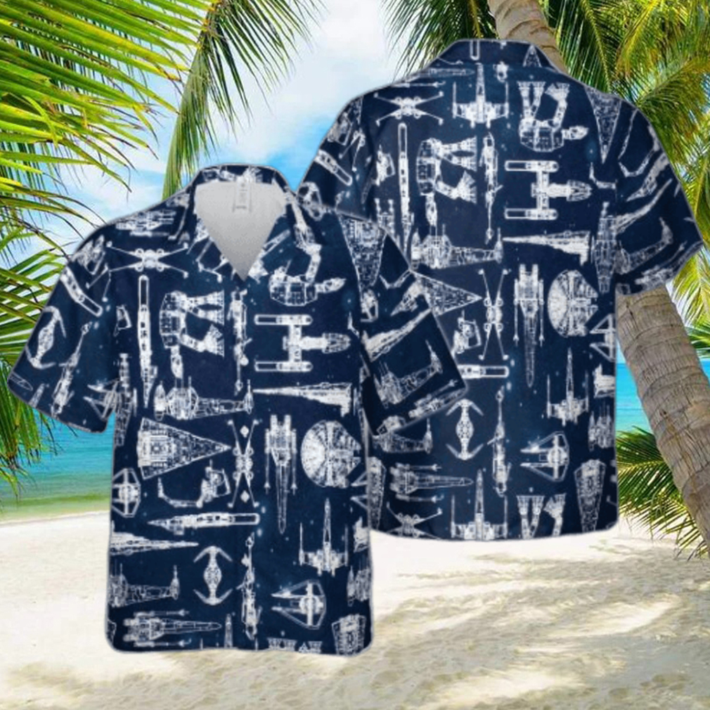 Star Wars Spaceship For Fan Full Printing Hawaiian Shi Star Wars Spaceship For Fan Full Printing Hawaiian Shi