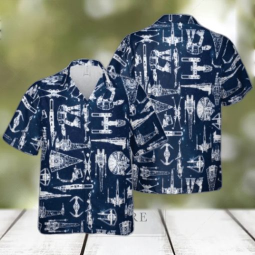 Star Wars Spaceship For Fan Full Printing Hawaiian Shi