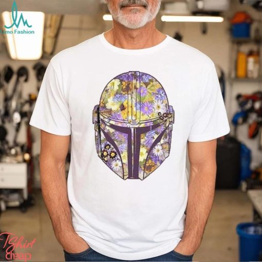 Star Wars The Mandalorian Floral Helmet Girls T Shirt