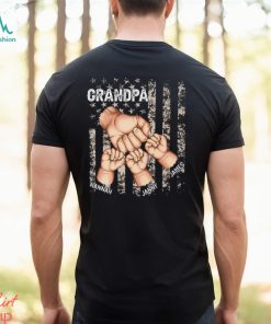 Stars And Stripes Grandpa Is Like Dad Without Rules Fist Bump Shirt