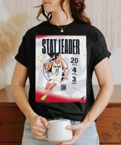 Stat Leader Caitlin Clark Drops 20 Points In Her WNBA T Shirt