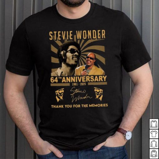 Stevie Wonder 64th Anniversary 1961 2025 Thank You For The Memoreis T Shirt