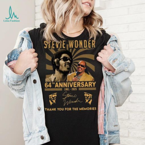 Stevie Wonder 64th Anniversary 1961 2025 Thank You For The Memoreis T Shirt