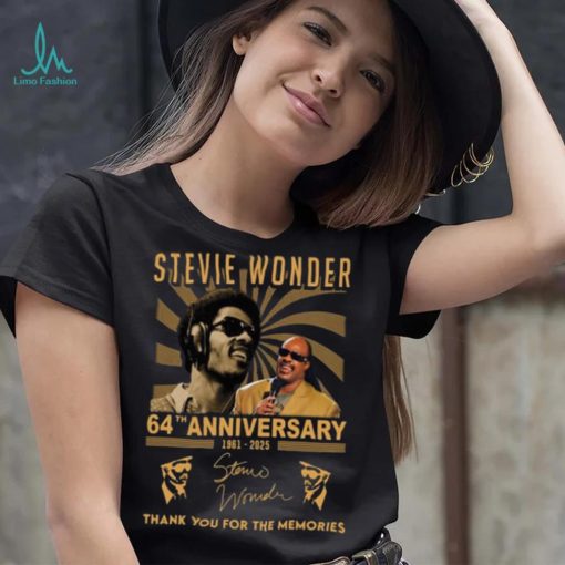 Stevie Wonder 64th Anniversary 1961 2025 Thank You For The Memoreis T Shirt